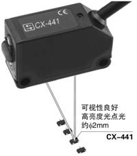 采用高亮度光點光，便于對準(zhǔn)光軸